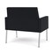 Lesro Mystic Lounge Reception Bariatric Chair, Silver, MD Black Upholstery ML1401 - alternate 3